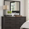 Royal Hampton 39 Inch Contemporary Wooden Frame Mirror, Gray
