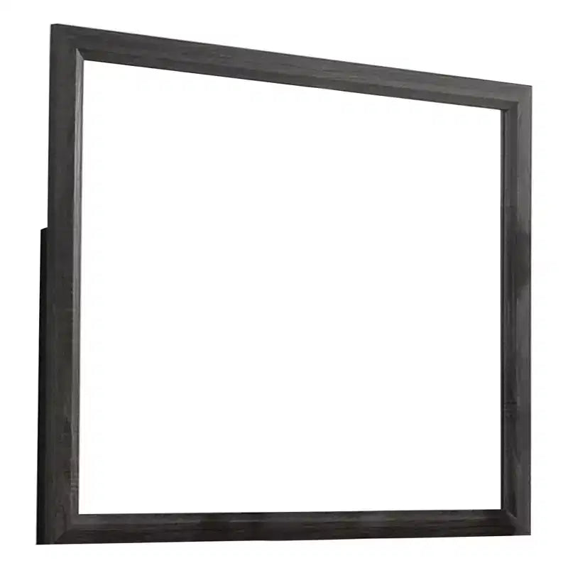 Specchio da parete rettangolare con cornice in legno da 39 pollici, grigio