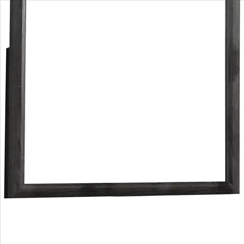 Specchio da parete rettangolare con cornice in legno da 39 pollici, grigio