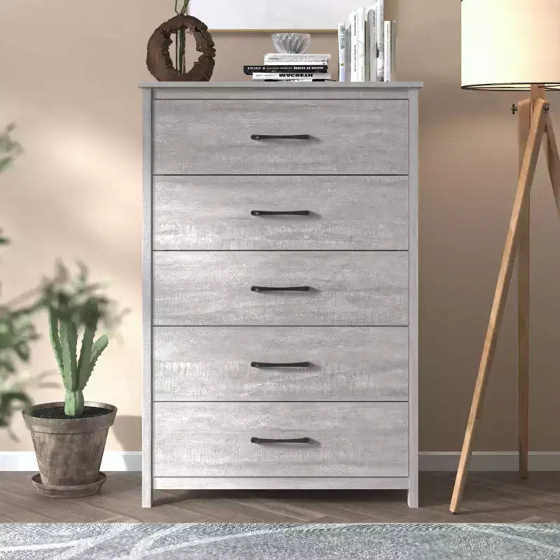 Cassettiera a 5 cassetti con profondità ridotta – 31,3"L x 15,6"P x 47,7"A