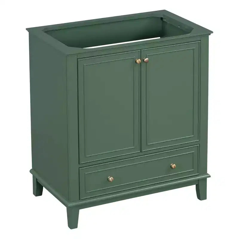 Mobiletto da bagno da 76 cm senza lavabo, autoportante con cassetto e anta, struttura in MDF