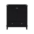 MAYEERTY 30 Bathroom Vanity without Sink Multi-functional Cabinet Doors Drawer Solid Frame MDF Black