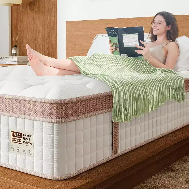 Materasso Ibrido King Size da 14 Pollici con Memory Foam e Molle Insacchettate