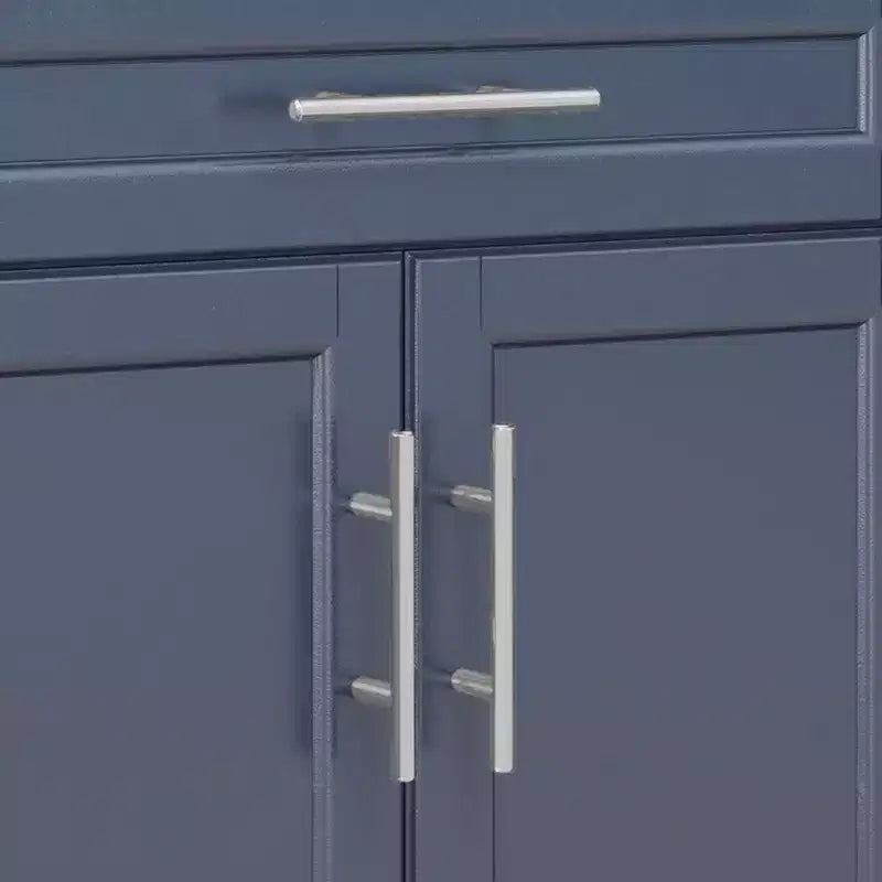 Carrello da Cucina su Ruote con Top in Acciaio Inox, Cassetto, Portasciugamani e Portaspezie