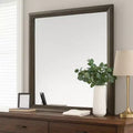 Royal Hampton Dresser Mirror, Beveled Glass, Dark Brown Wood Frame, 44x45