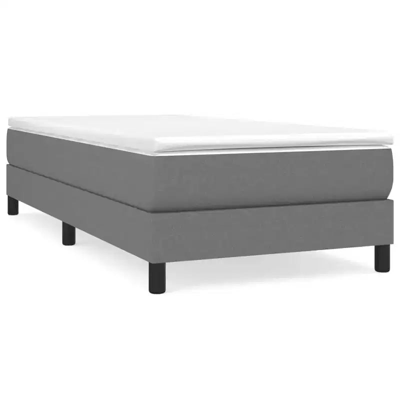 Struttura letto a piattaforma Twin XL, tessuto in poliestere grigio scuro, senza testiera, 81,1"L x 39,4"P x 9,8"A