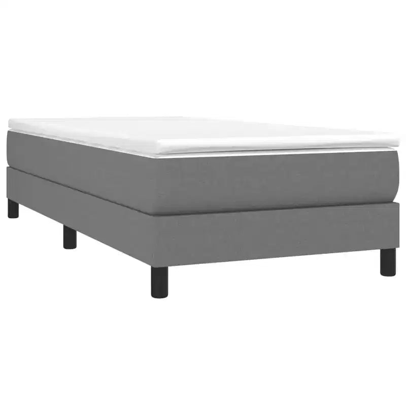 Struttura letto a piattaforma Twin XL, tessuto in poliestere grigio scuro, senza testiera, 81,1"L x 39,4"P x 9,8"A