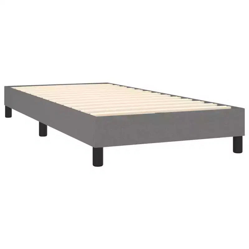Struttura letto a piattaforma Twin XL, tessuto in poliestere grigio scuro, senza testiera, 81,1"L x 39,4"P x 9,8"A