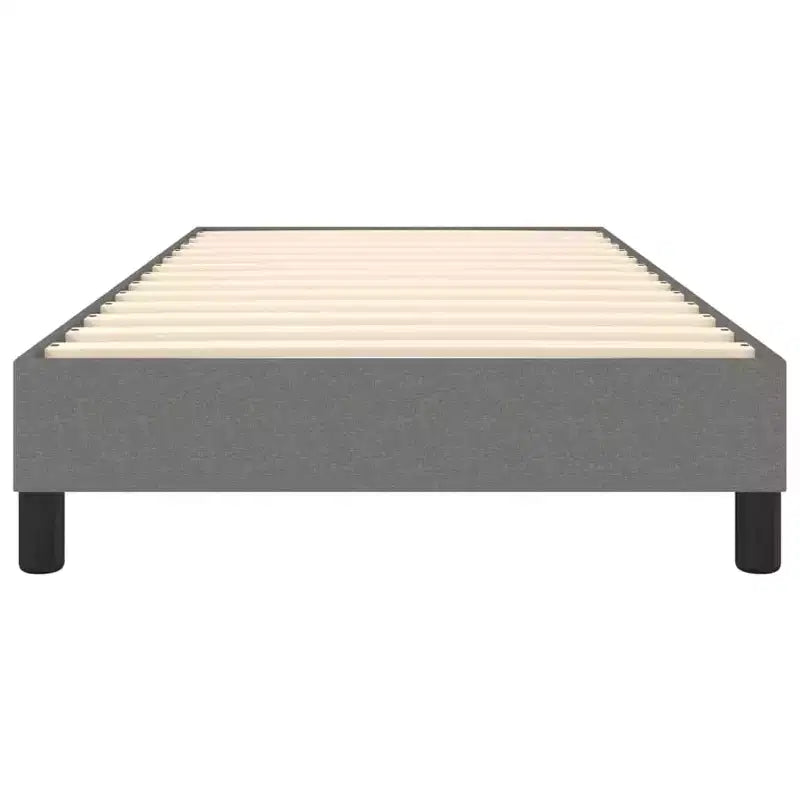 Struttura letto a piattaforma Twin XL, tessuto in poliestere grigio scuro, senza testiera, 81,1"L x 39,4"P x 9,8"A