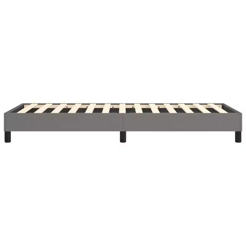 Struttura letto a piattaforma Twin XL, tessuto in poliestere grigio scuro, senza testiera, 81,1"L x 39,4"P x 9,8"A