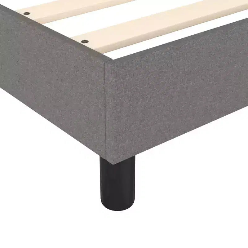 Struttura letto a piattaforma Twin XL, tessuto in poliestere grigio scuro, senza testiera, 81,1"L x 39,4"P x 9,8"A