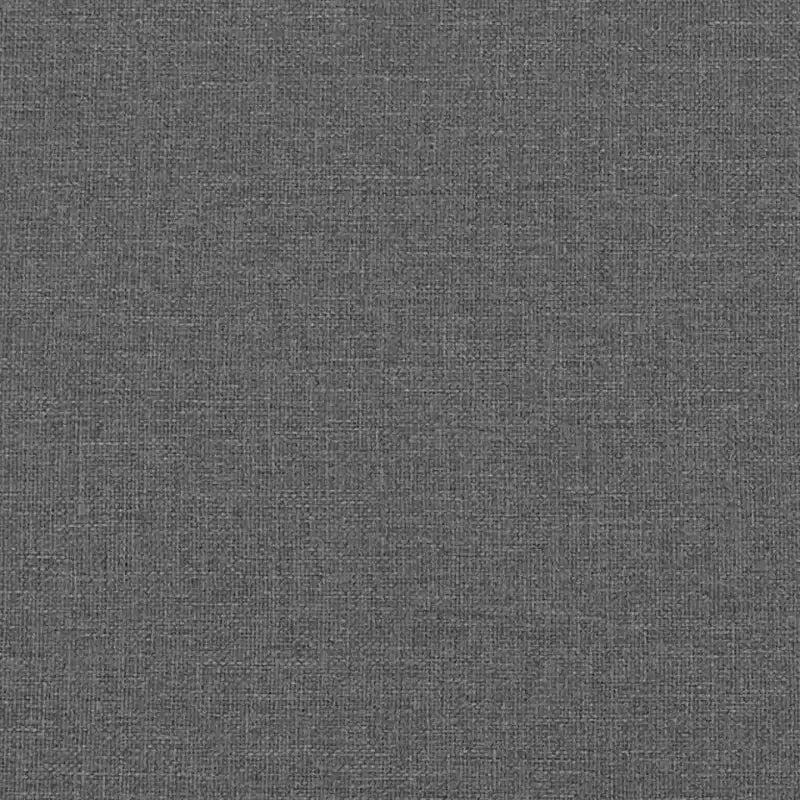 Struttura letto king size in tessuto grigio, non necessita di rete a molle