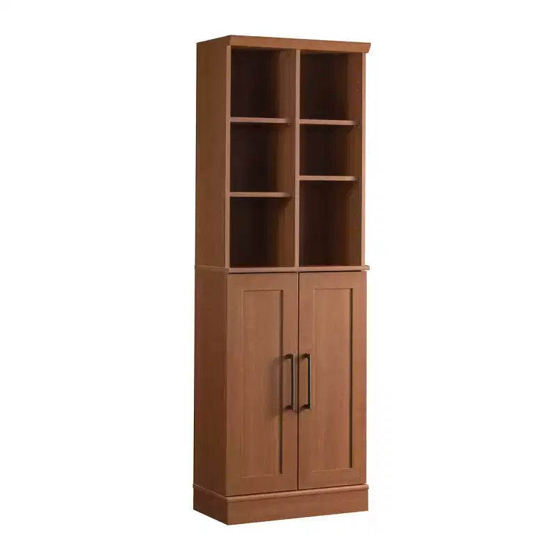 Armadio alto con 2 ante e 6 ripiani regolabili, Marrone, 23.3"L x 13"P x 71.4"A