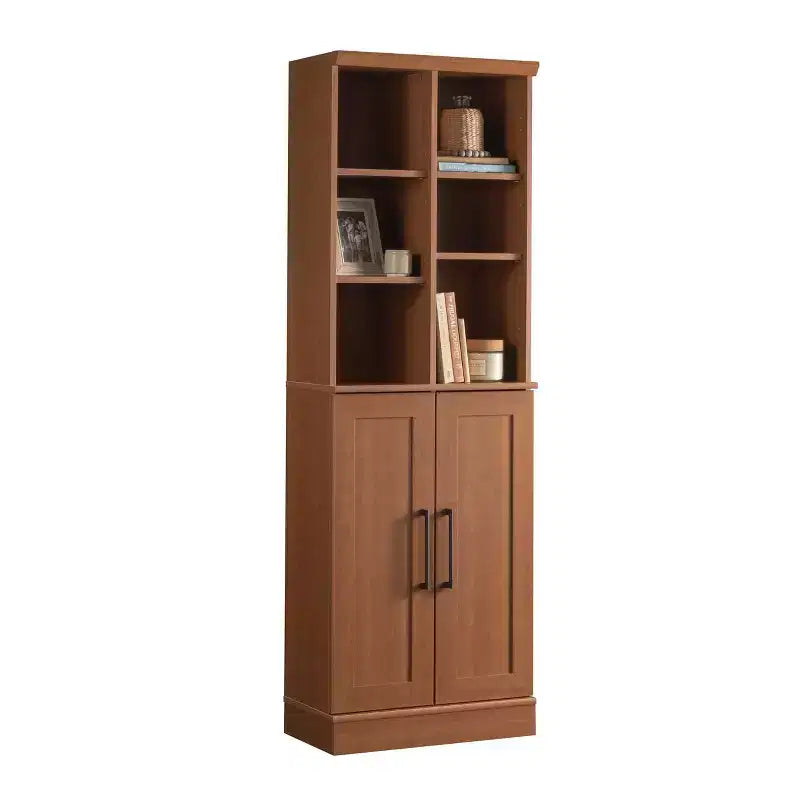 Armadio alto con 2 ante e 6 ripiani regolabili, Marrone, 23.3"L x 13"P x 71.4"A