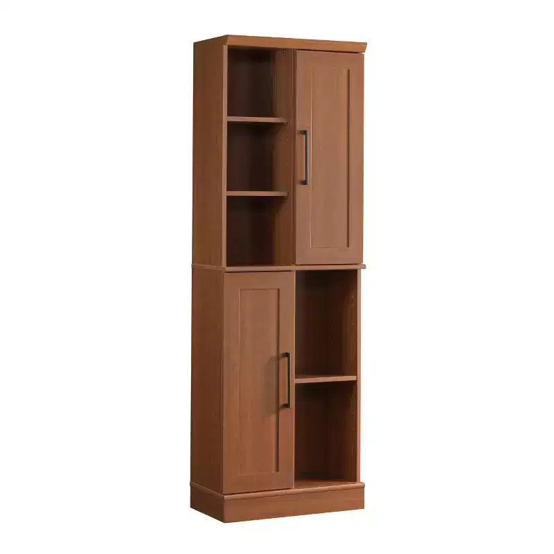 Armadio alto con 2 ante e 6 ripiani regolabili, Marrone, 23.3"L x 13"P x 71.4"A