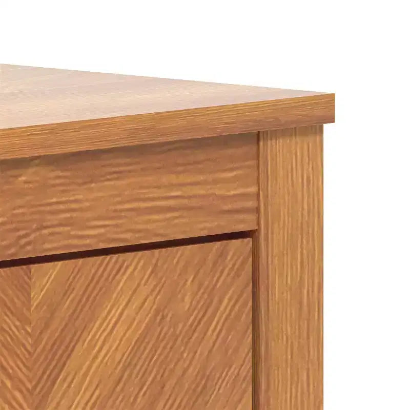 Credenza/Buffet Chevron a 4 Ante Finitura Noce Ambra, 61,9"L x 19,6"P x 30"A