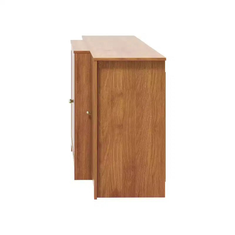 Credenza/Buffet Chevron a 4 Ante Finitura Noce Ambra, 61,9"L x 19,6"P x 30"A