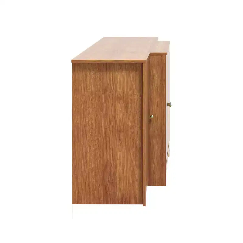 Credenza/Buffet Chevron a 4 Ante Finitura Noce Ambra, 61,9"L x 19,6"P x 30"A