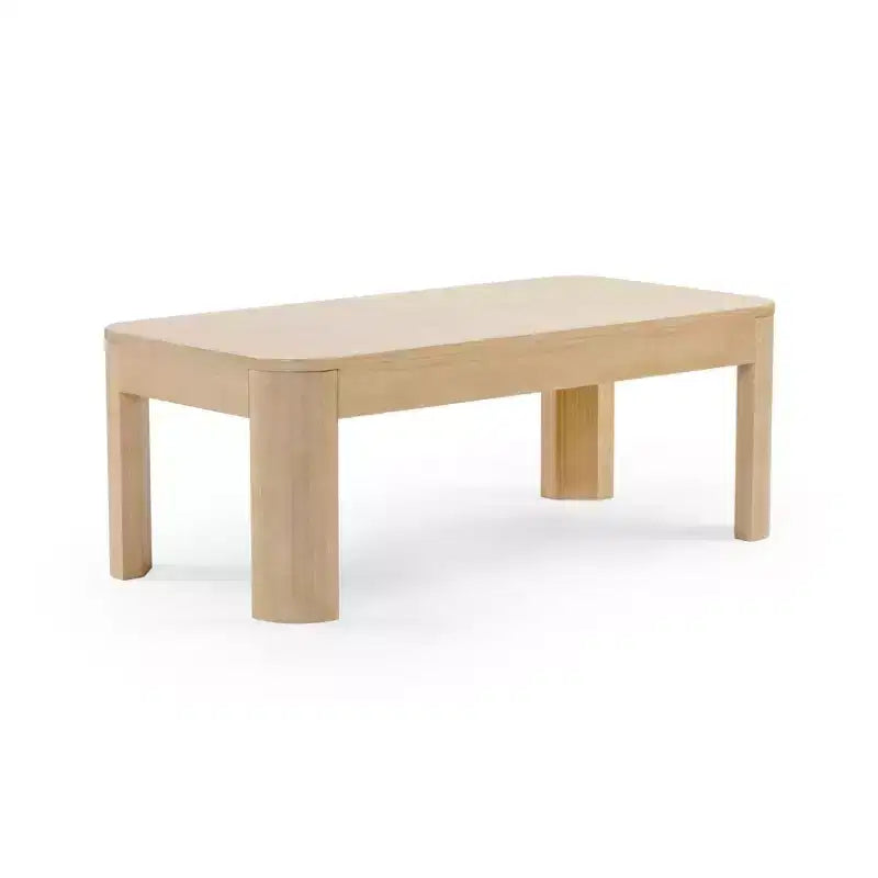 Tavolino da caffè moderno rettangolare con angoli arrotondati, 102 cm L x 51 cm L (1020 mm x 510 mm)