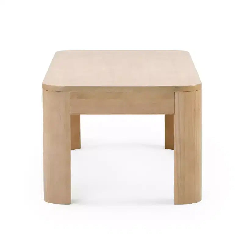 Tavolino da caffè moderno rettangolare con angoli arrotondati, 102 cm L x 51 cm L (1020 mm x 510 mm)