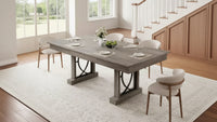 71 Wooden Dining Table for 6-8 People with 2 Large Drawers, Farmhouse Rectangular Kitchen Dining Table & Thick Table Top, for Big Family