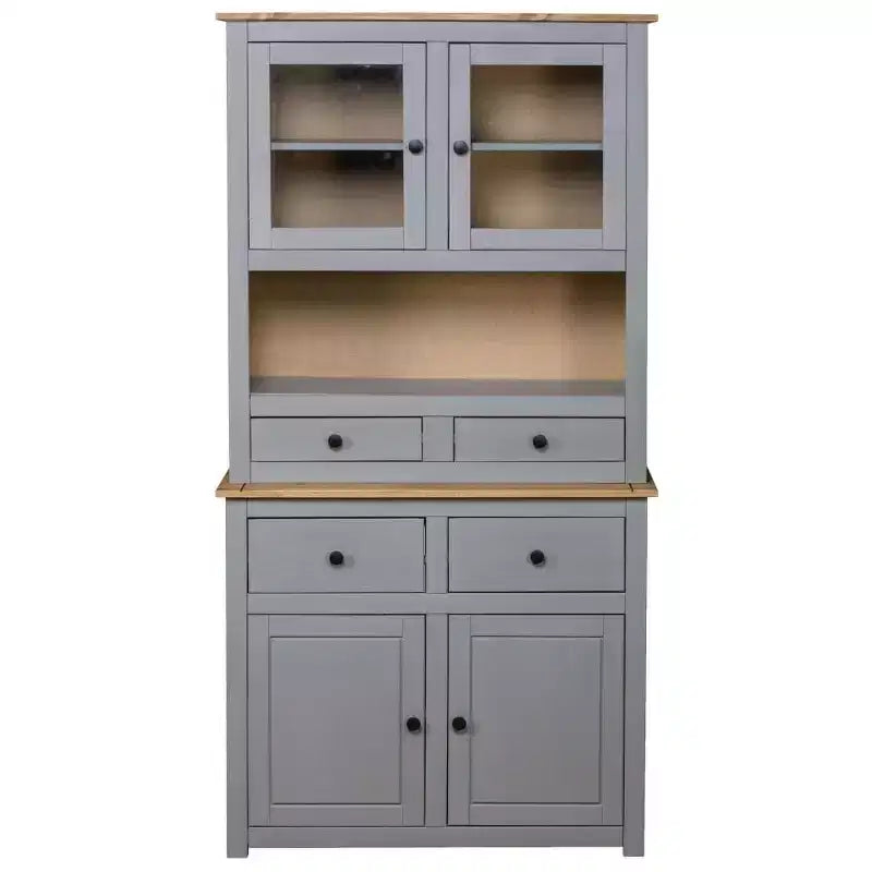Vetrina Contenitore in Legno Massello di Pino