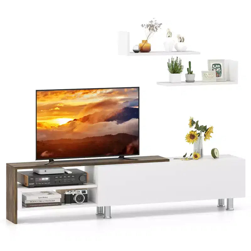 Costway TV Stand Modern Entertainment Center TV Cabinet for TVs up to 80 Inches