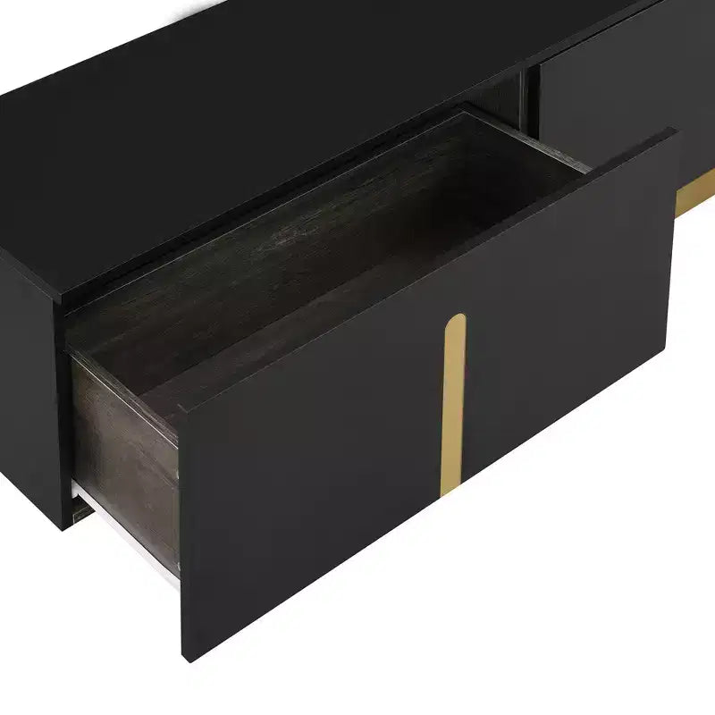 Mobile TV Moderno con Cassetti per TV fino a 70 Pollici, Struttura in MDF e Metallo, 169,4 cm L x 41,4 cm P x 50,5 cm A