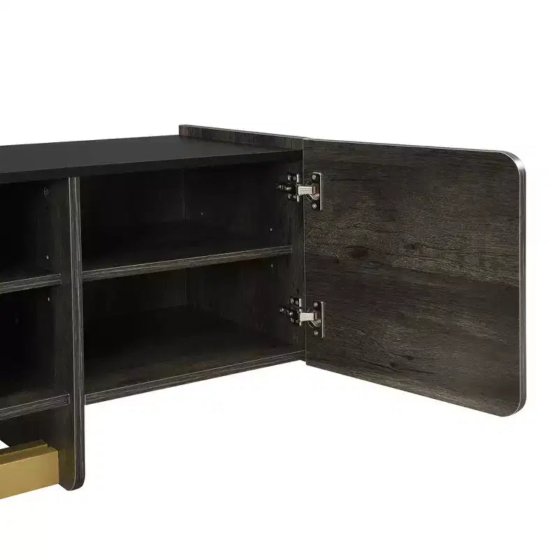 Mobile TV Moderno con Cassetti per TV fino a 70 Pollici, Struttura in MDF e Metallo, 169,4 cm L x 41,4 cm P x 50,5 cm A