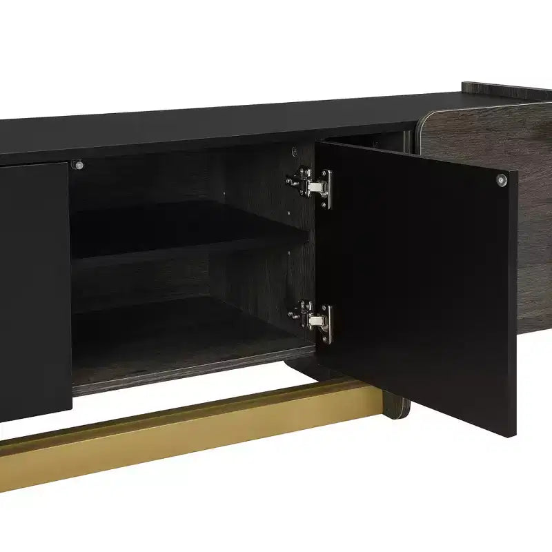Mobile TV Moderno con Cassetti per TV fino a 70 Pollici, Struttura in MDF e Metallo, 169,4 cm L x 41,4 cm P x 50,5 cm A