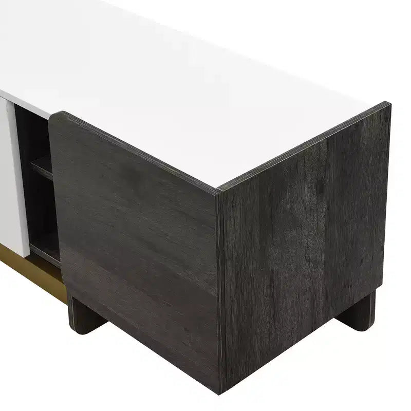 Mobile TV Moderno con Cassetti per TV fino a 70 Pollici, Struttura in MDF e Metallo, 169,4 cm L x 41,4 cm P x 50,5 cm A