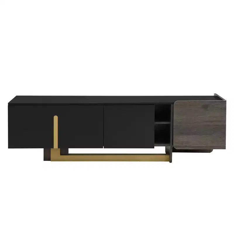 Mobile TV Moderno con Cassetti per TV fino a 70 Pollici, Struttura in MDF e Metallo, 169,4 cm L x 41,4 cm P x 50,5 cm A