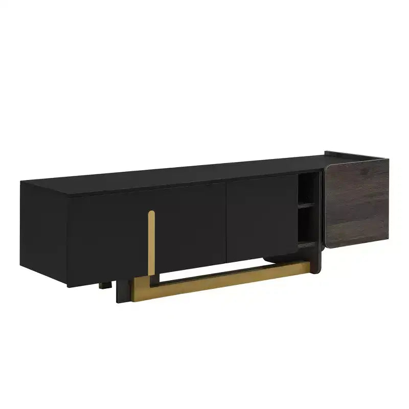 Mobile TV Moderno con Cassetti per TV fino a 70 Pollici, Struttura in MDF e Metallo, 169,4 cm L x 41,4 cm P x 50,5 cm A