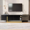 Mobile TV Moderno con Cassetti per TV fino a 70 Pollici, Struttura in MDF e Metallo, 169,4 cm L x 41,4 cm P x 50,5 cm A