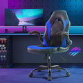TUYOHW PU Leather Swivel Criss Cross Chair on Wheels with S-Shaped Backrest,Office Chair with Lumbar Support,Gaming Chair for Office