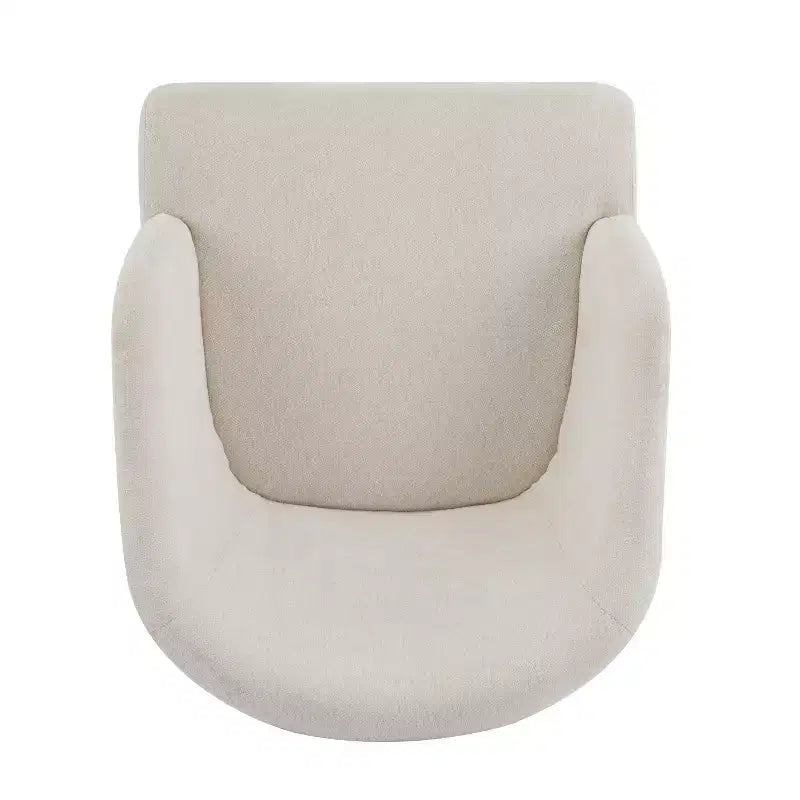 Poltrona imbottita con schienale rotondo e gambe in legno, tessuto in poliestere, 69,85 cm L x 78,1 cm P x 71,12 cm H